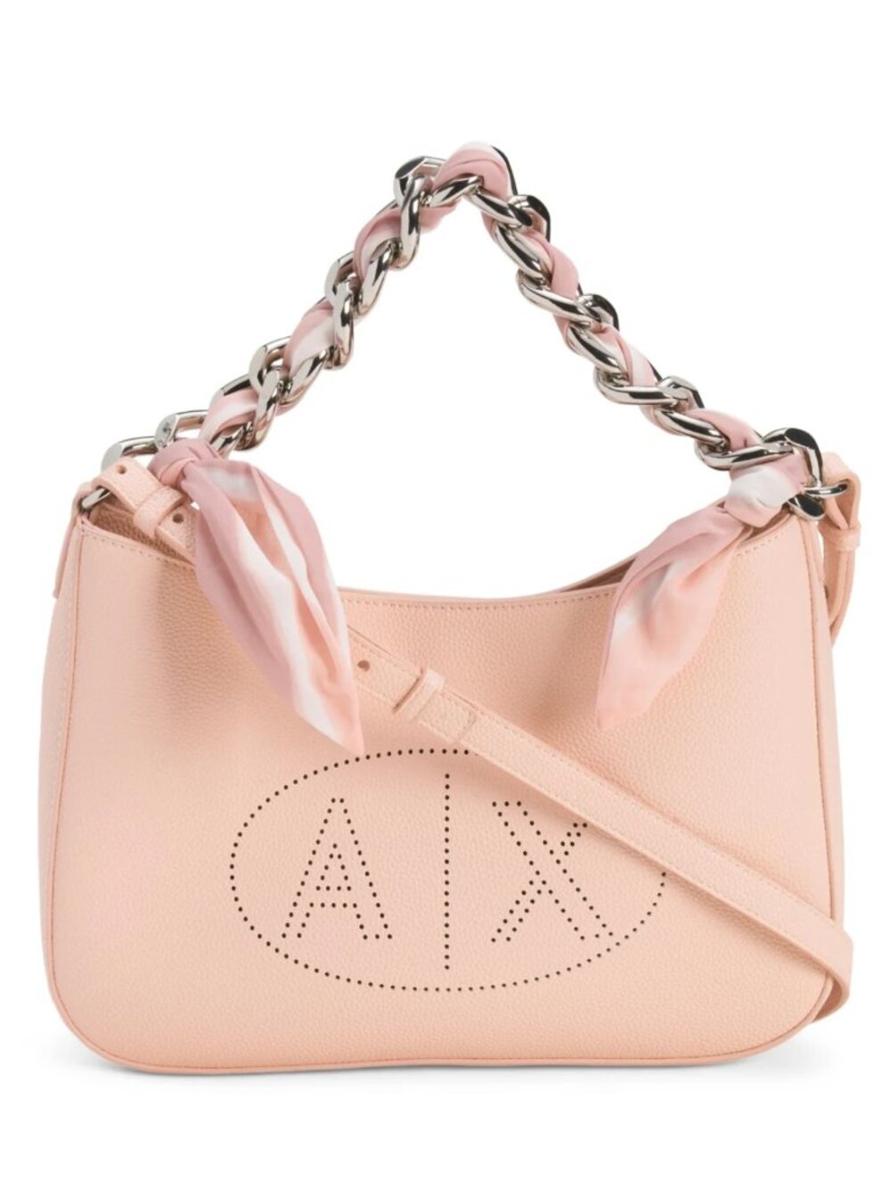 A/X Armani Exchange Blush Pink Leather Shoulder Bag with Chain Handle Brand new